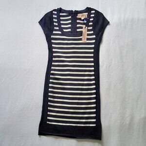 Philosophy Navy/White Striped Bodycon